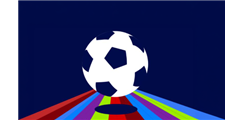 a football ball on a blue background