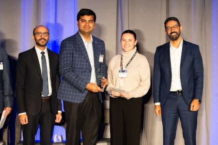 a group of people posing for a photo