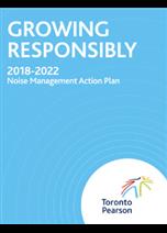 The cover page of the Toronto Pearson Noise Management Action Plan