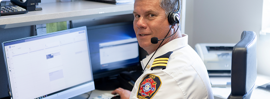 a man wearing a headset