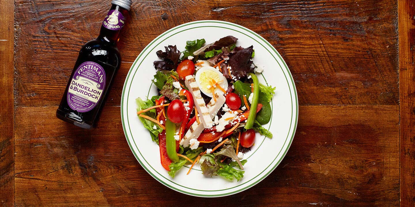 Camden salad and drink