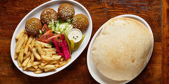falafel et pain pita