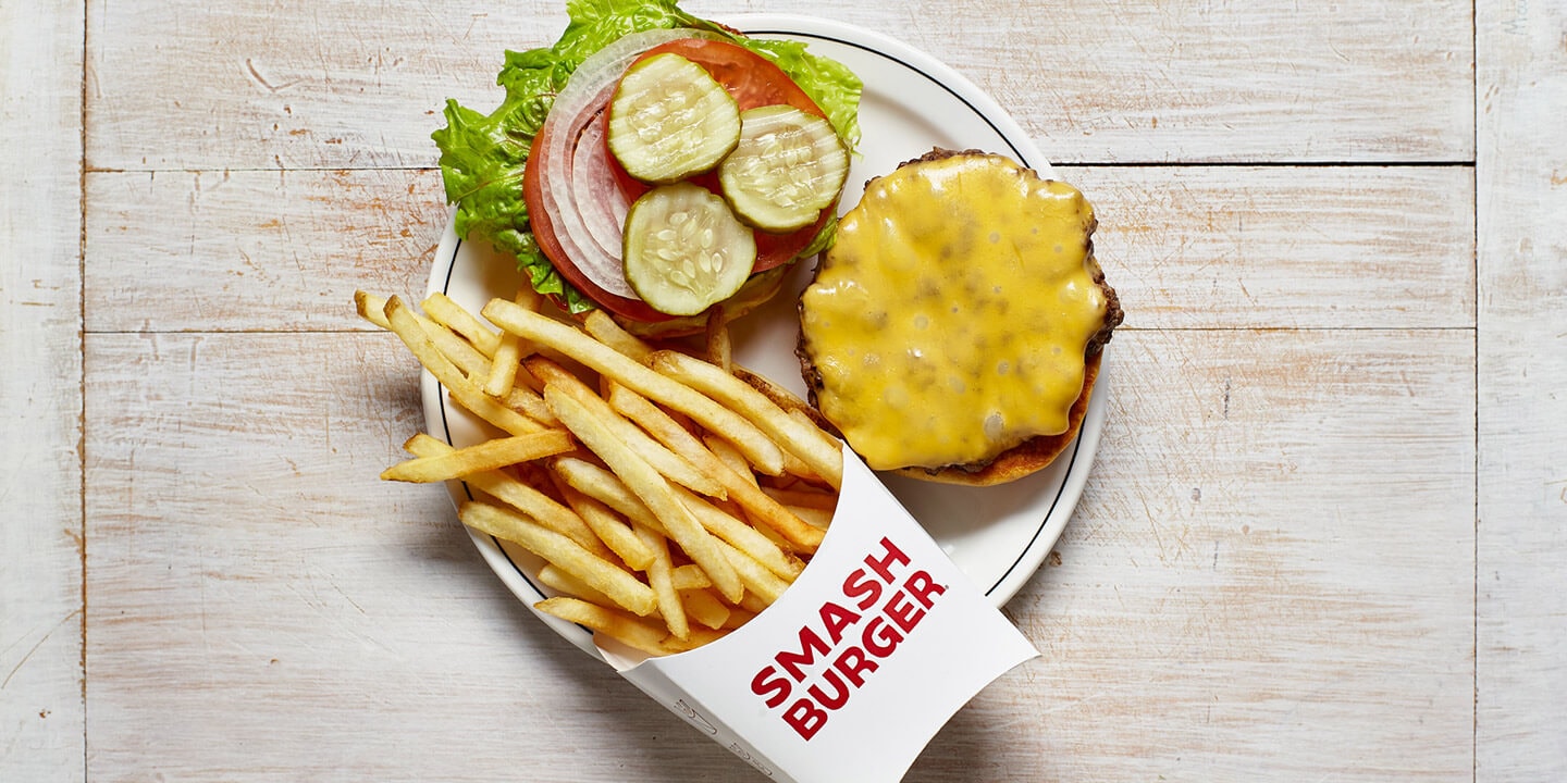 cheese burger with fries
