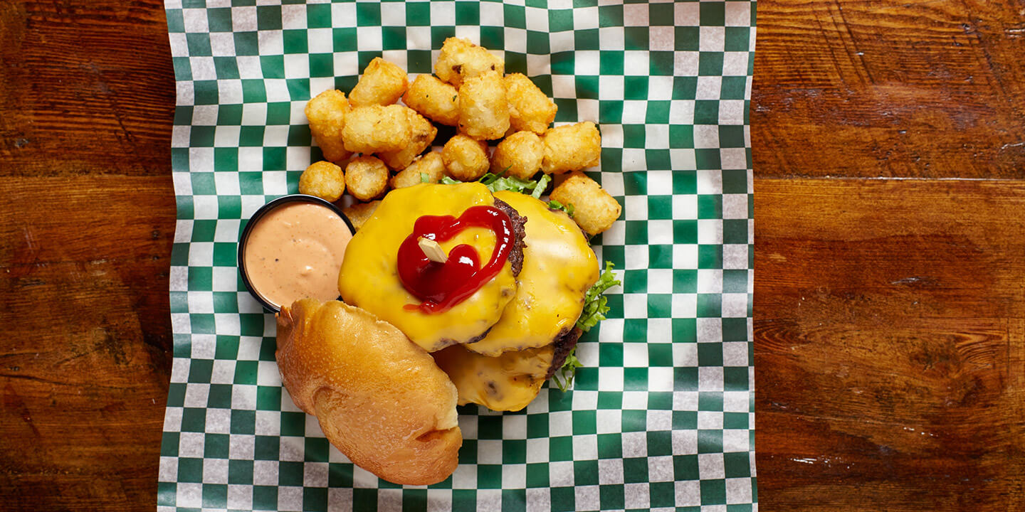 triple decker burger