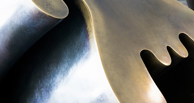 Close of up of top of Skin of Light sculpture
