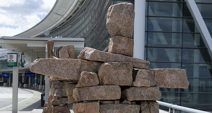 Three Inuksuit by Kiakshuk