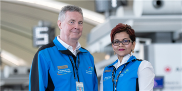 a man and a woman in uniform