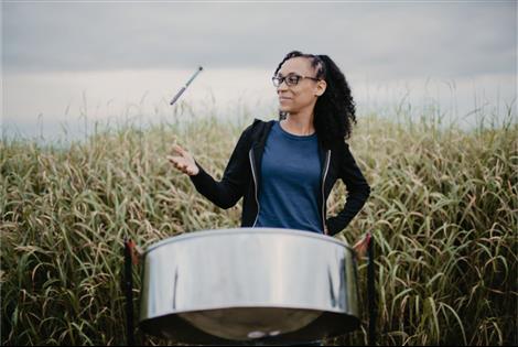 a person standing in a field