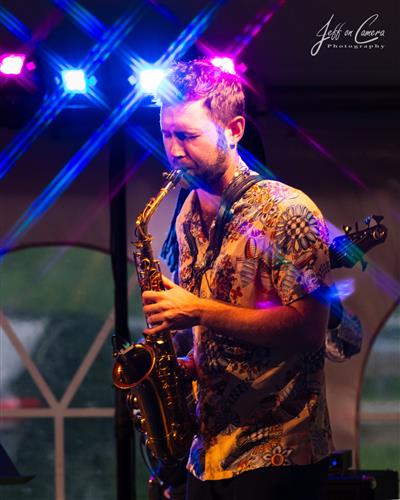 a person playing a saxophone