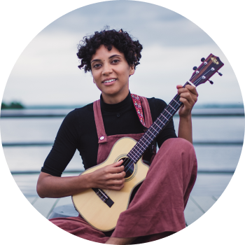 a person playing a guitar