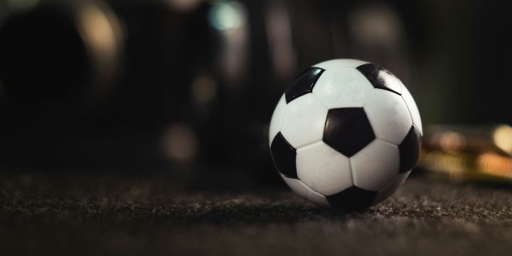 a football ball on the ground