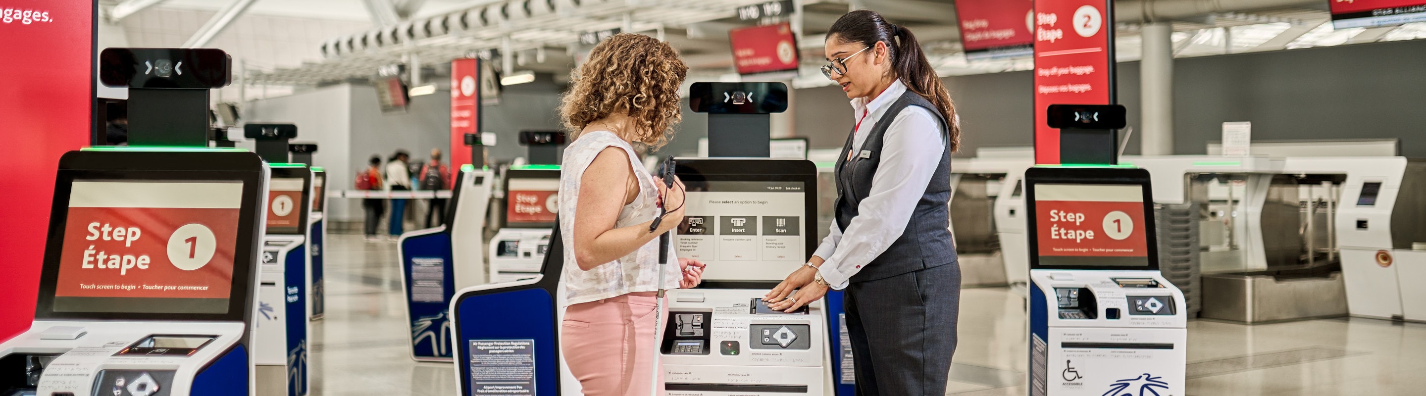 a couple of women at a store