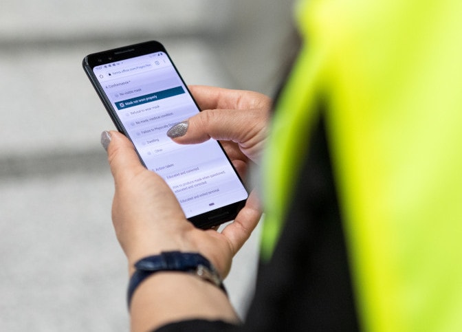 a person holding a phone
