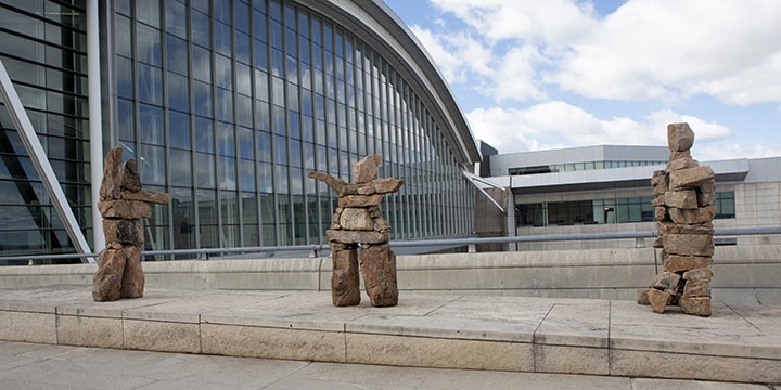 Three Inuksuit by Kiakshuk