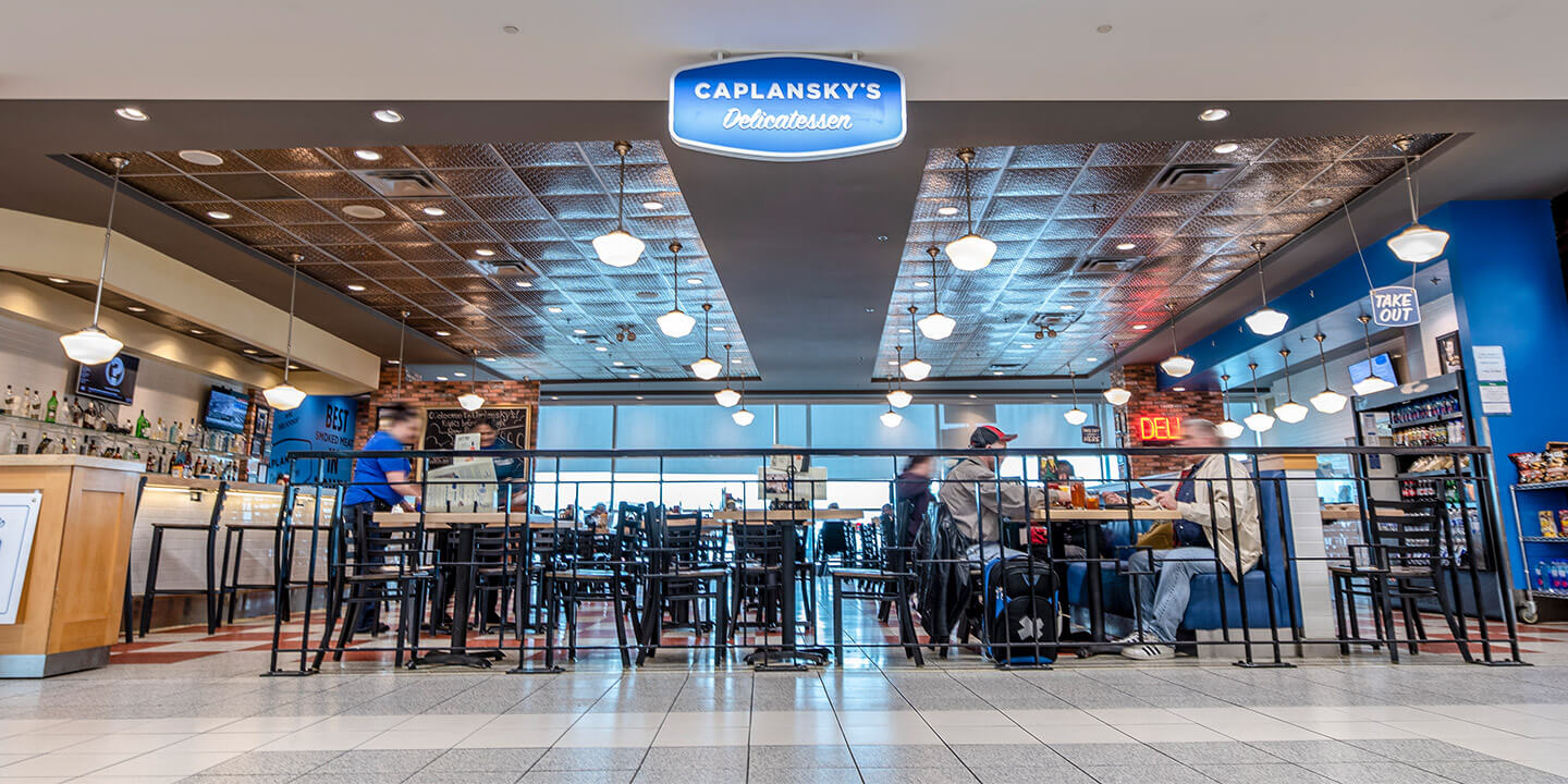 View of Caplansky's open seating area 