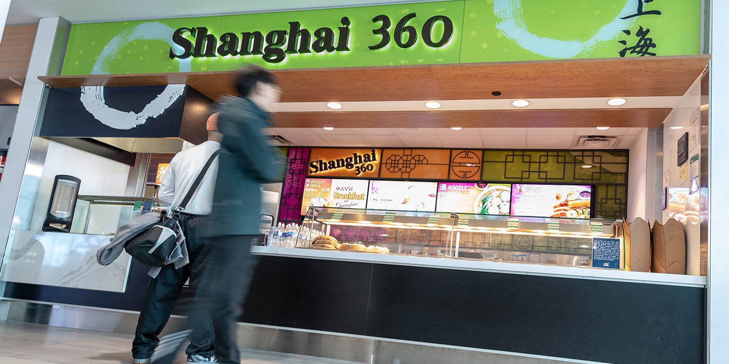 Shanghai 360 sign above ordering counter