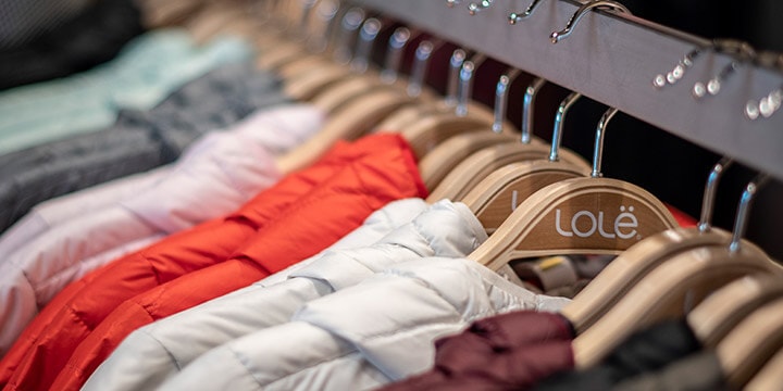 rack of colour jackets