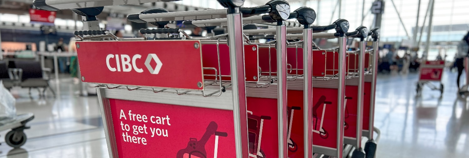 a red shopping cart