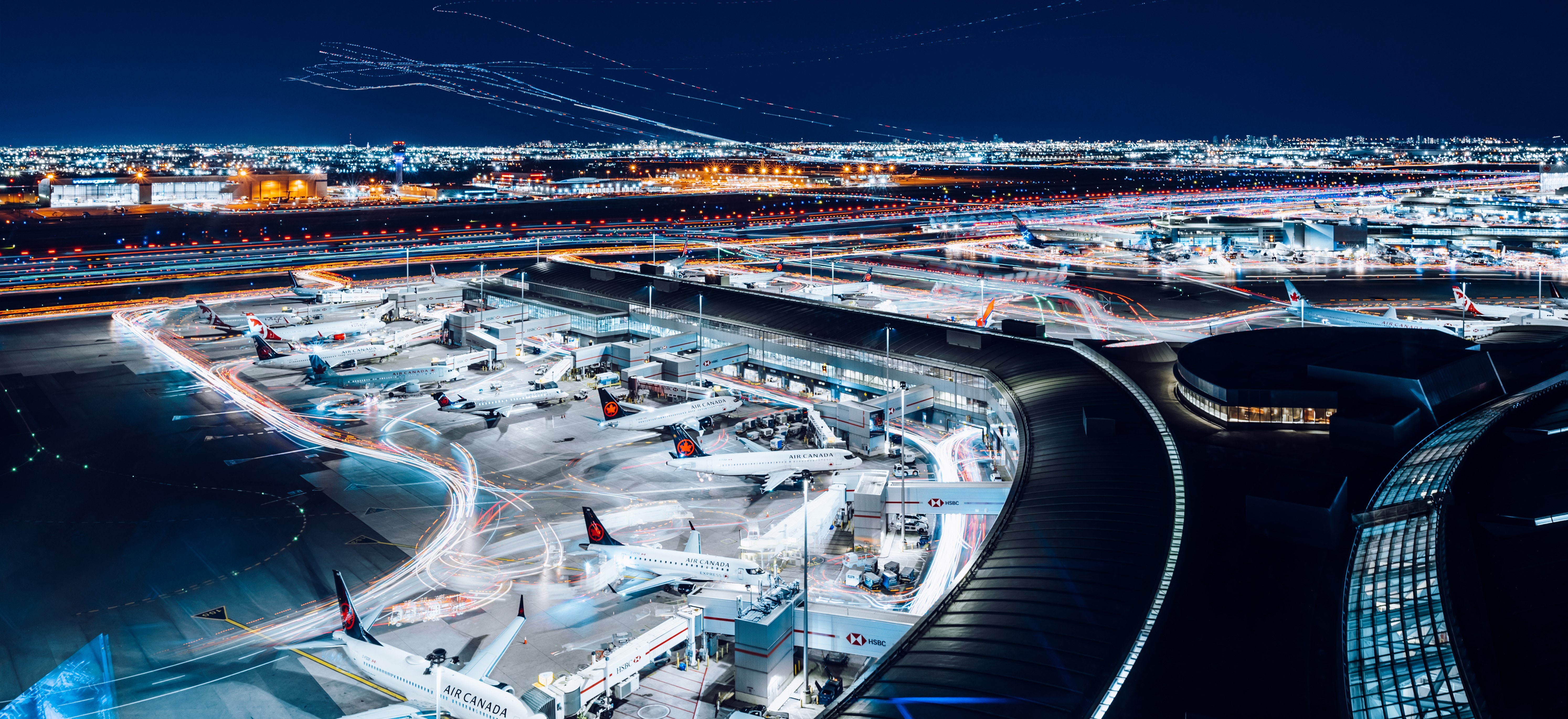 Airfield at night